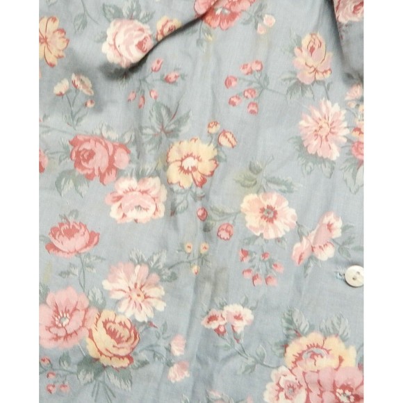 Gunne Sax Blue Prairie Floral Dress Cotton Lace Womens Medium Buttondown 1970's - Picture 9 of 14
